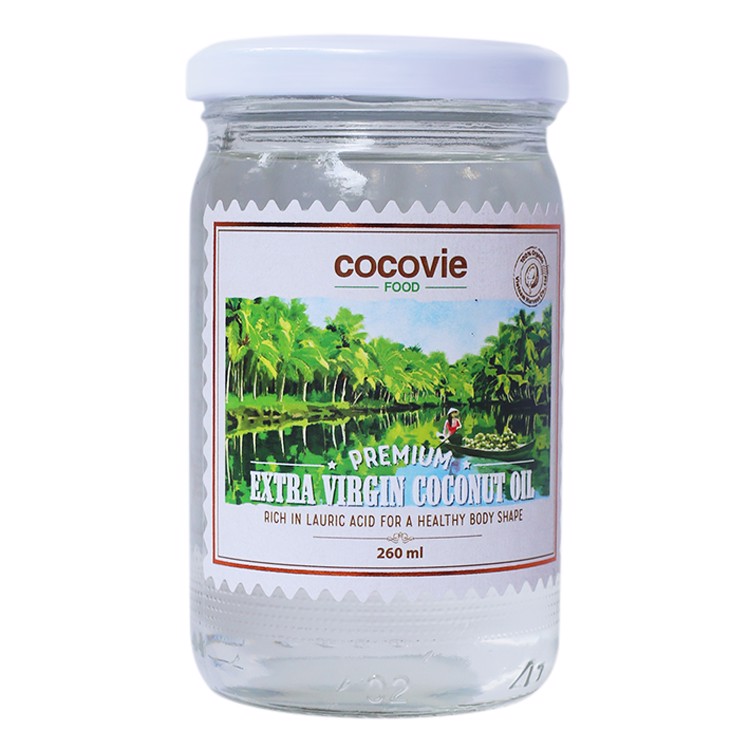 Dầu Dừa Nguyên Chất Thượng Hạng, Premium Extra Virgin Coconut Oil 260ml