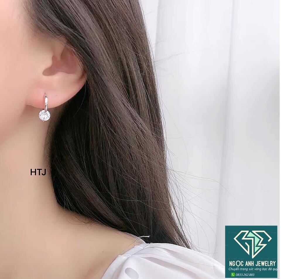Bông tai bạc ta đính đá-Shop Bạc Ngọc Anh