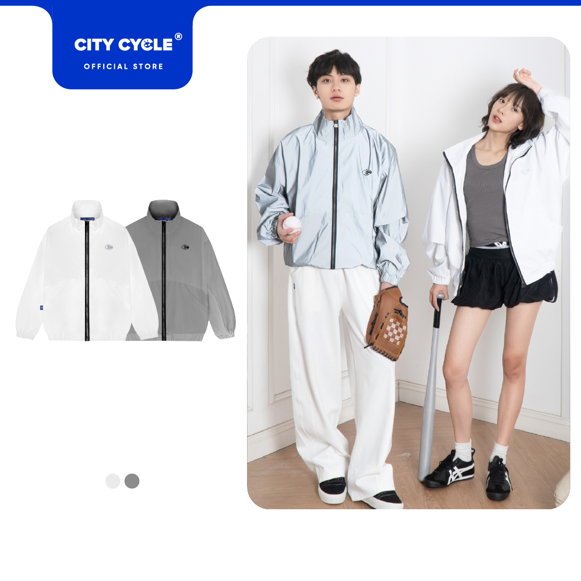  Áo khoác gió bomber nam nữ chống nước mùa hè Local Brand Chính Hãng City Cycle Áo Khoác Gió Oxy Vibes 