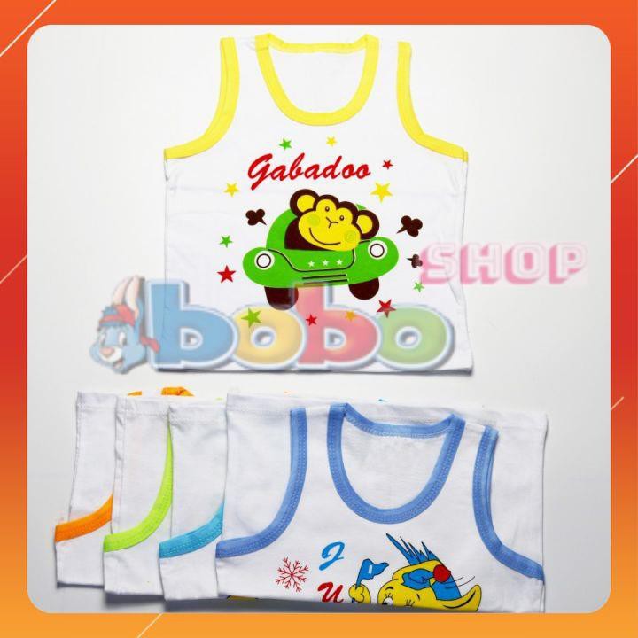 SET 5 Áo ba lỗ trắng viền màu Susu cho bé