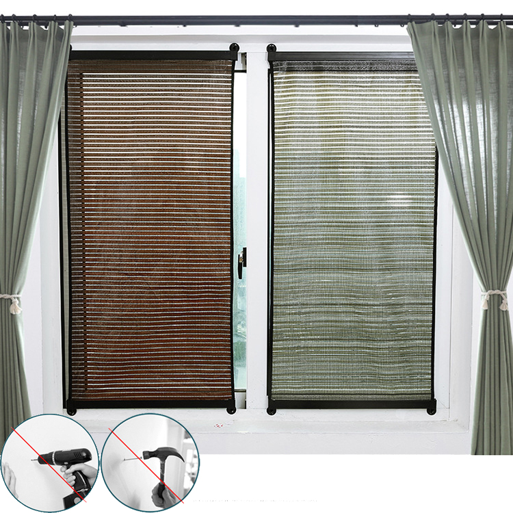 Rèm treo cửa sỗ treo tường đơn giản thoáng khí, không cần khoan cắt