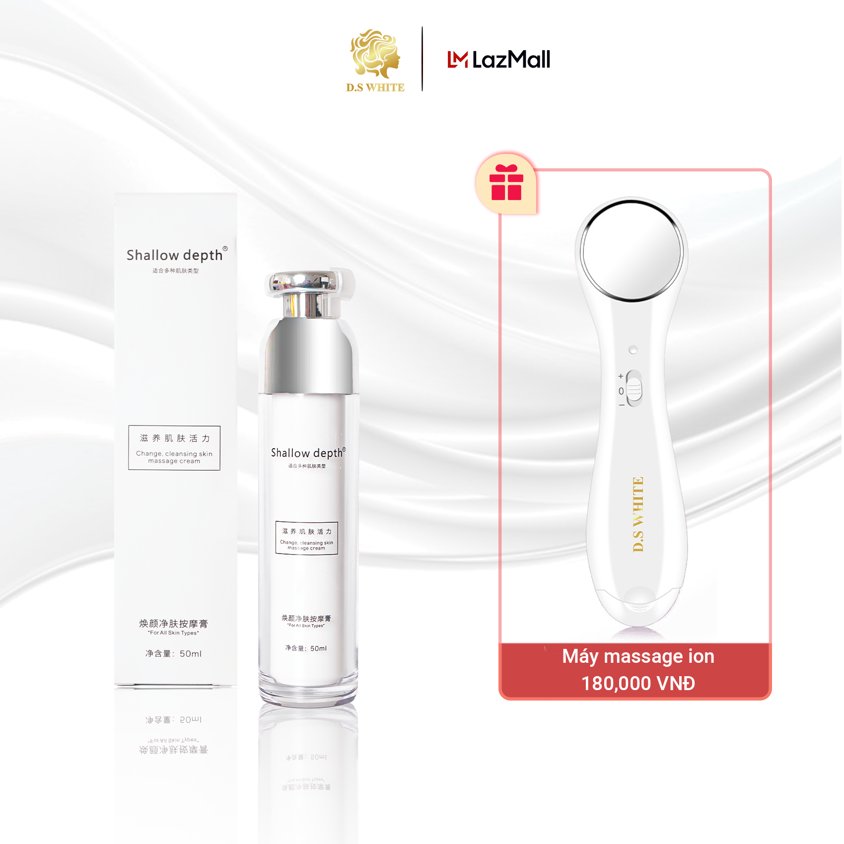 Gel Thải Chì Da Mặt Thải Độc Tố, Dưỡng Trắng Da Mặt, Mờ Thâm 150ml [Tặng Kèm Máy Massage Mini Cầm Tay]