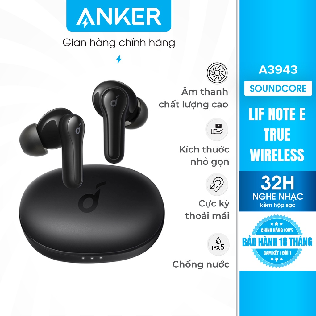 Tai nghe không dây anker soundcore life note e true wireless - a3943