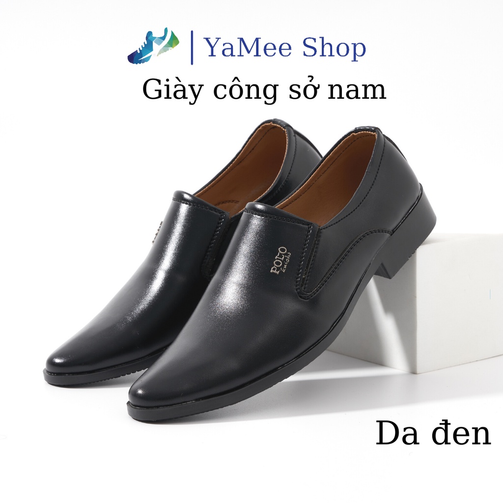 Giày công sở nam nappa cao cấp màu đen G101