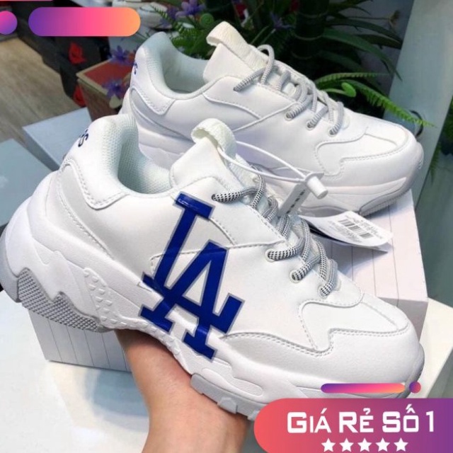 Giày mlb la đế xám hàn quốc – giày thể thao mlb la nam nữ in 3d đế độn cao cấp