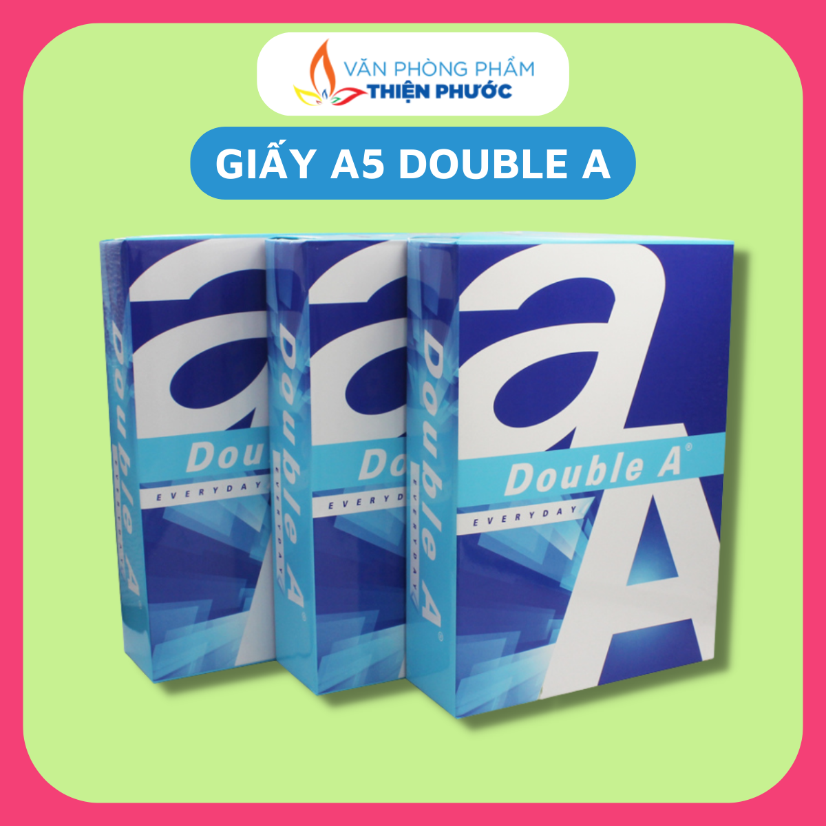 Giấy in a5 double a dày 70gsm 500 tờ dùng thiện phước