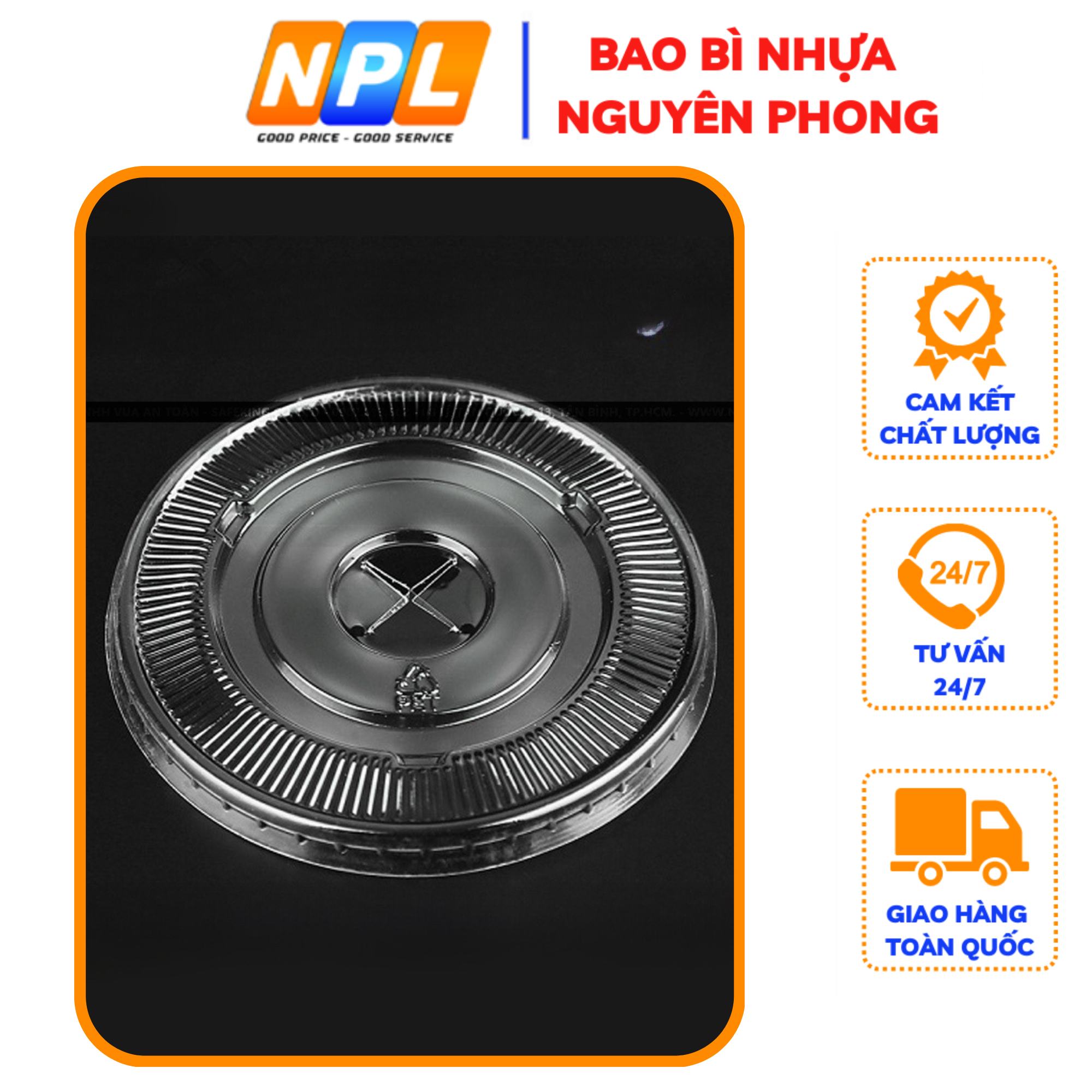 Nắp nhựa dùng 1 lần nắp pet bằng 117 bao bì nhựa nguyên phong