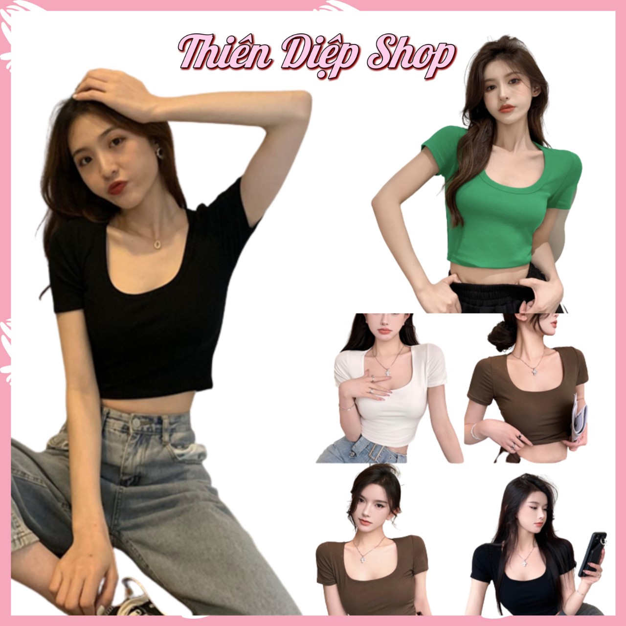 Áo Croptop tay ngắn, Áo Croptop nữ ngắn sexy, Kiểu Ôm Body gợi cảm