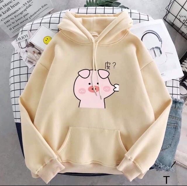 áo hoodie lợn bẹo má H&D