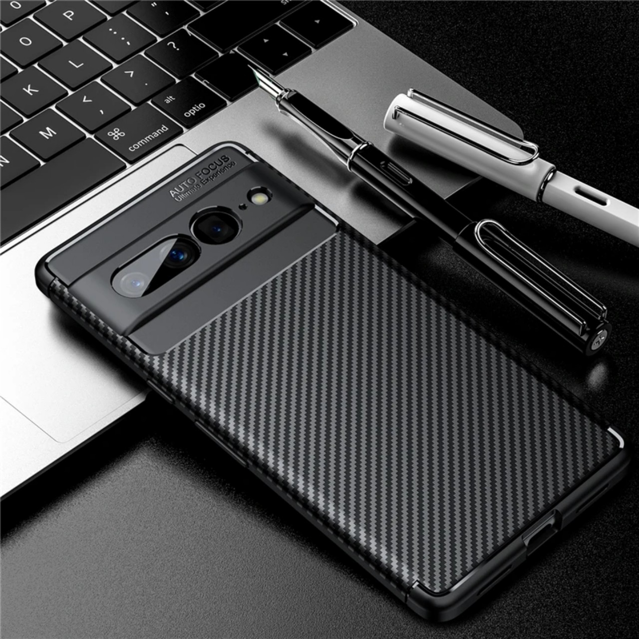 Auto focus vân các bon ốp lưng chống sốc cho google pixel 6a - pixel 6 pro - pixel 6 - pixel 7a - pixel 7 - pixel 7 pro - pixel 8 pro - pixel 8 - pixel 8a
