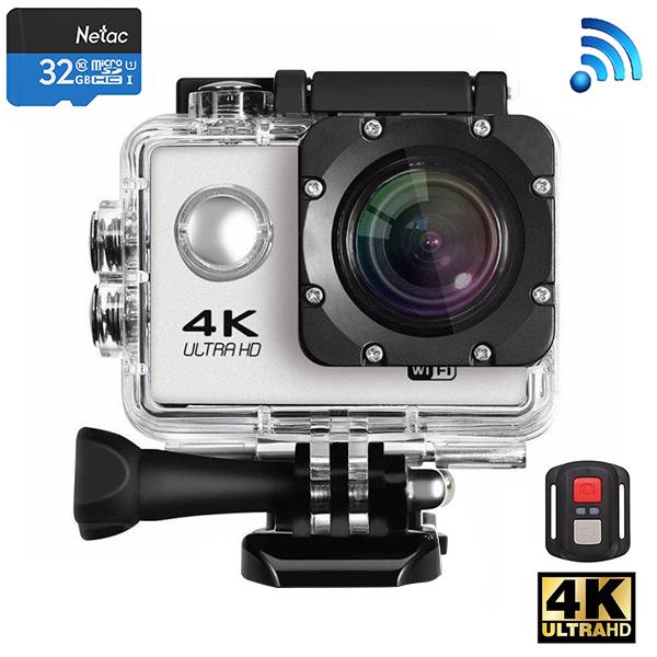 [ Tặng kèm thẻ nhớ Netac 16G] Camera hành trình xe máy 4K wifi SPORT CAM A19 - Có remote