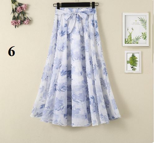 Chân váy hoa nhí chất liệu chiffon