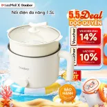 [HỎA TỐC HCM] Nồi điện đa năng dung tích 1.5L/ 1.6L/ 2L/ 2.5L Gaabor GR-N15A công suất 600W 2 mức nhiệt tặng kèm xửng hấp - Bảo hành 12 tháng 1 đổi 1