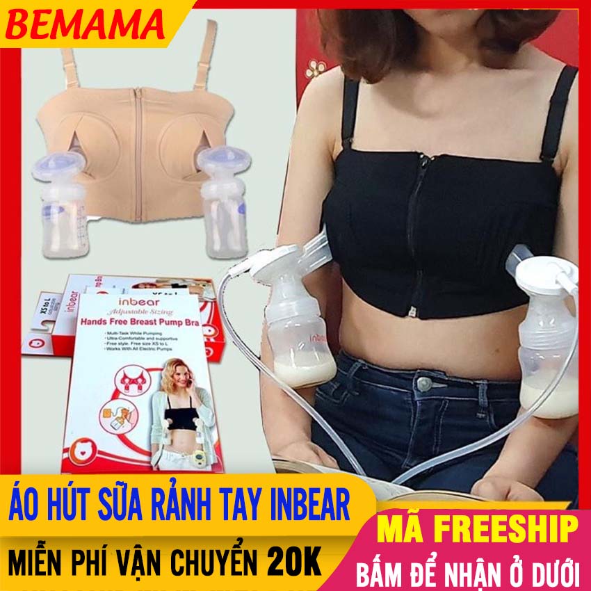 [Hộp Đẹp] Áo Hút Sữa Rảnh Tay Có Dây Freesize INBEAR Cao Cấp Thoáng Mát - Áo Vắt Sữa Việt Nam Freesize, Áo Ngực Hút Sữa, Áo Vắt Sữa Rảnh Tay, Áo Lót Mặc Hút Sữa Rãnh Tay - Ao Hut Sua Ranh Tay INBEAR - BEMAMA