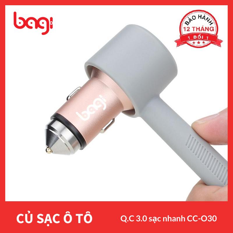 Sạc ô tô Bagi có sạc nhanh Qualcomm Quick Charge 3.0