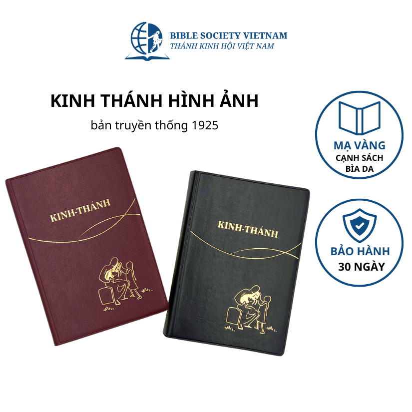 Sách kinh thánh 1925 - bản hình ảnh - bìa da khổ trung 12x18cm