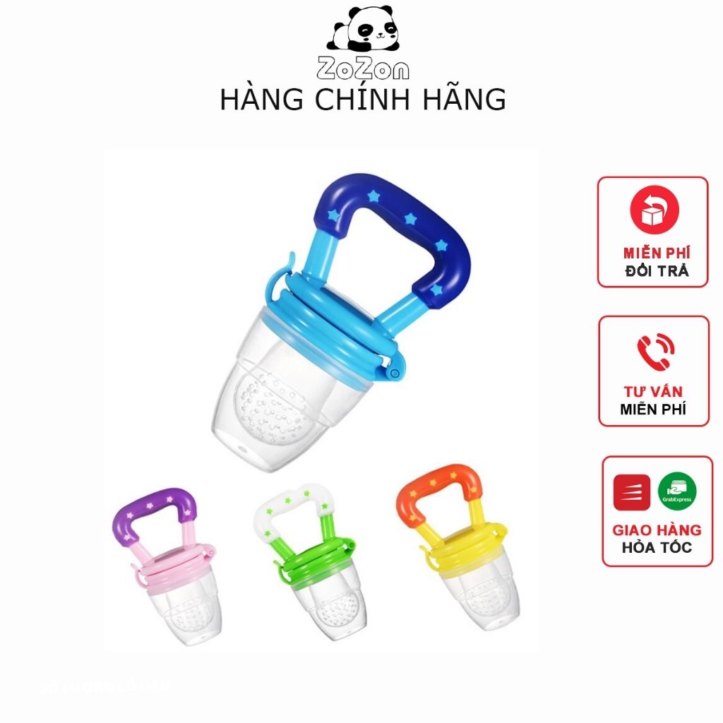Gặm Nướu Cho Bé Có Nắp Và Khóa Chốt Hoa Quả Ăn Dặm Ngậm Nướu Lúc Bé Mọc Răng Nhựa Abs Nguyên Sinh An Toàn