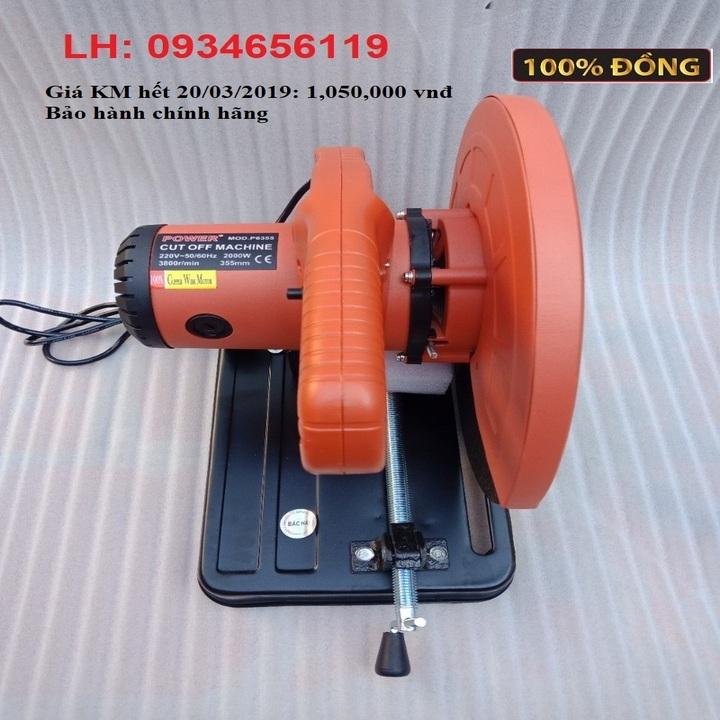 Máy cắt sắt Power 2000w P6355 máy cắt bàn-tặng kèm lưỡi 355 theo may cat sat
