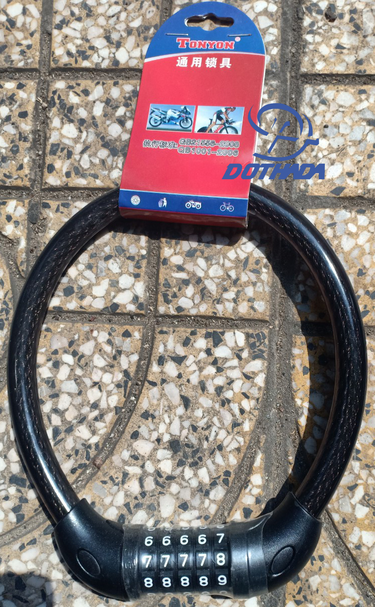 Khóa dây xe đạp xe máy 5 số 4512 tonyon - made in taiwan