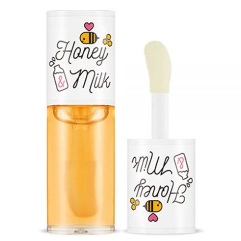 Son dưỡng môi chiết xuất mật ong Honey Apieu Honey & Milk Lip Oil 5ml lành tính cho môi nhạy cảm- Hàng chính hãng