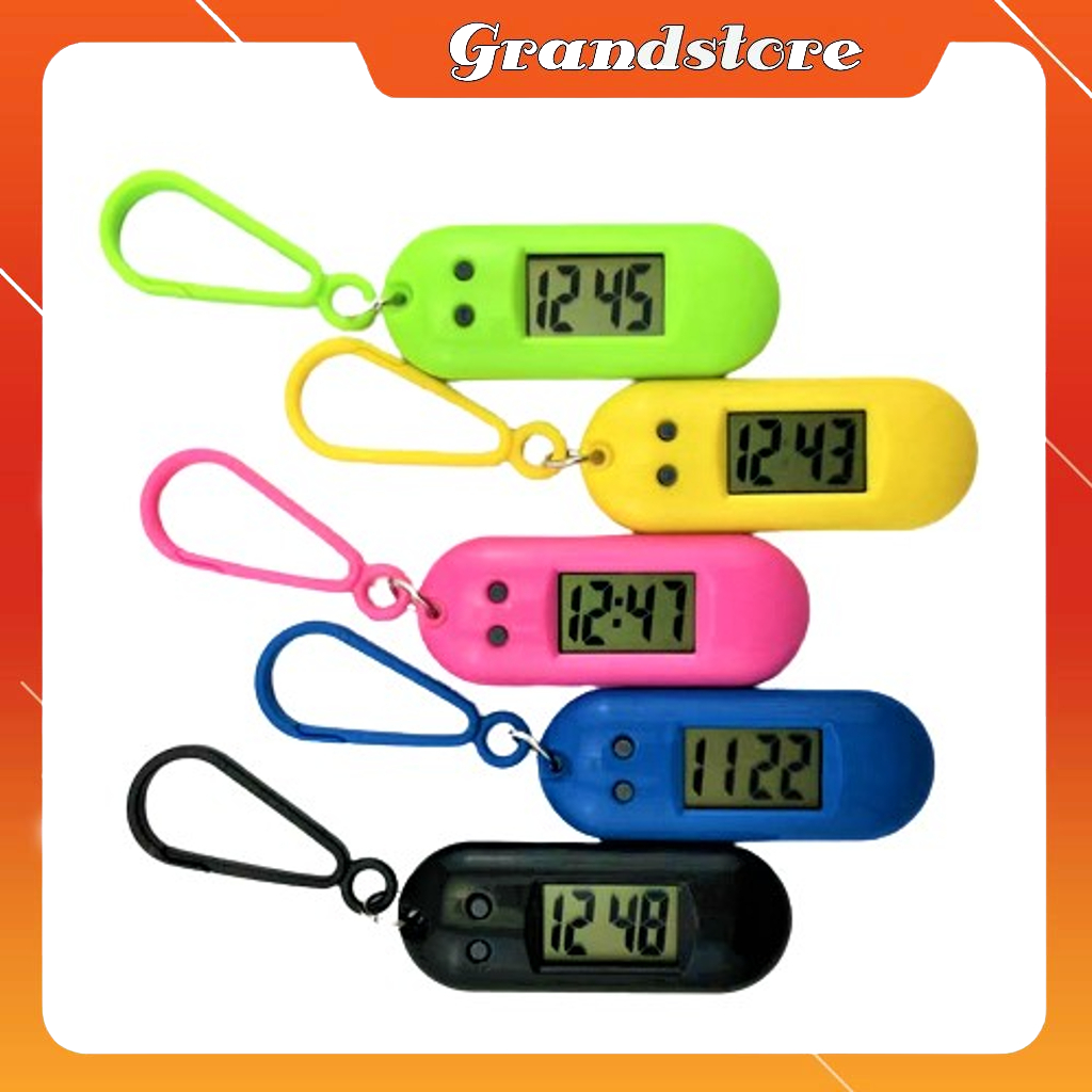 Đồng hồ số điện tử mini treo móc chìa khóa balo cặp bỏ túi xem giờ tiện lợi, móc khóa đồng hồ điện t