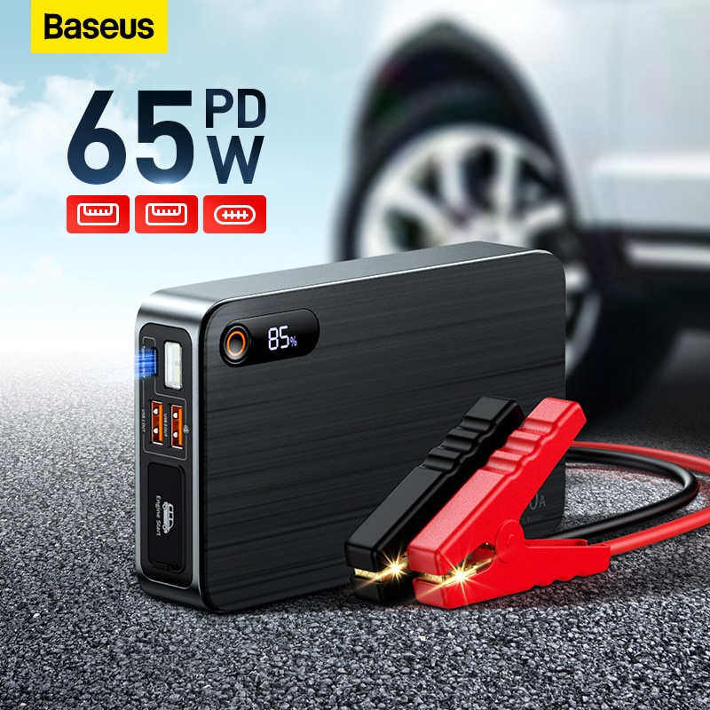 Bộ Kích Nổ Ô Tô Xe Hơi Khẩn Cấp Kiêm Pin Dự Phòng Baseus 1600A/1200A Super Energy Pro Black Car Jump Starter