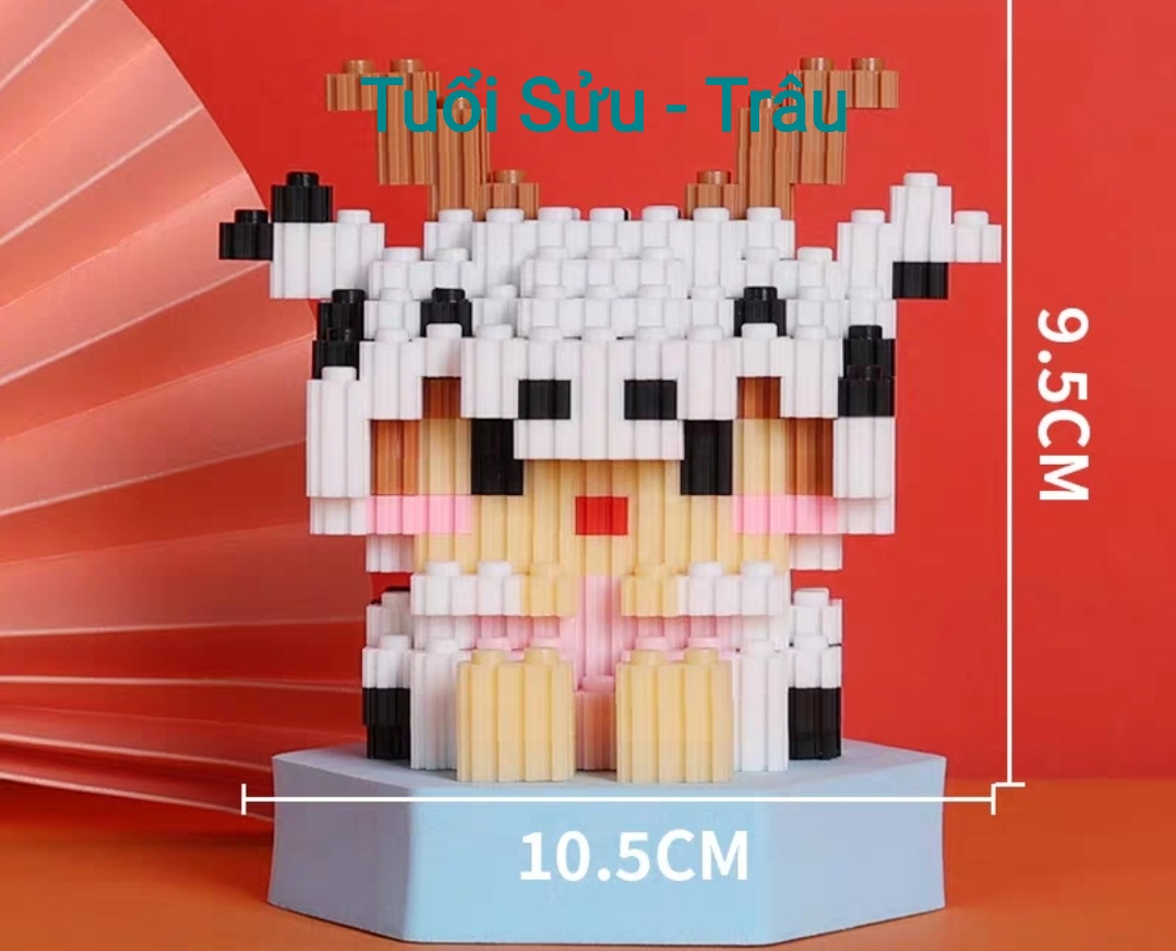 Mô hình lắp ráp 12 con giáp mini dễ thương cho bé