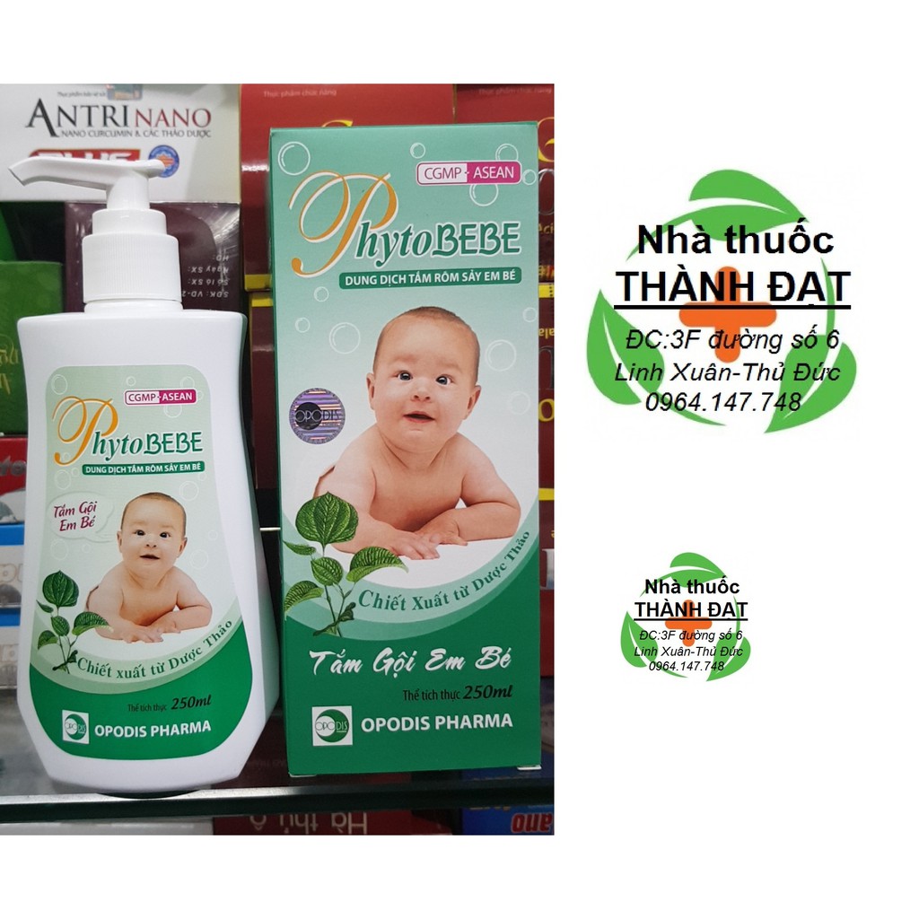 Sữa tắm rôm sảy trẻ em PHYTOBEBE 250ml