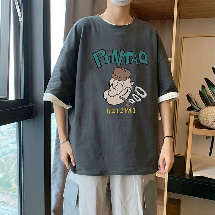 [HCM]Áo Thun Form Rộng Pentaq in Hoạt Hình Cụ Già Ngậm Tâu Phong Cách Hài Hước Dễ Thương .ZK