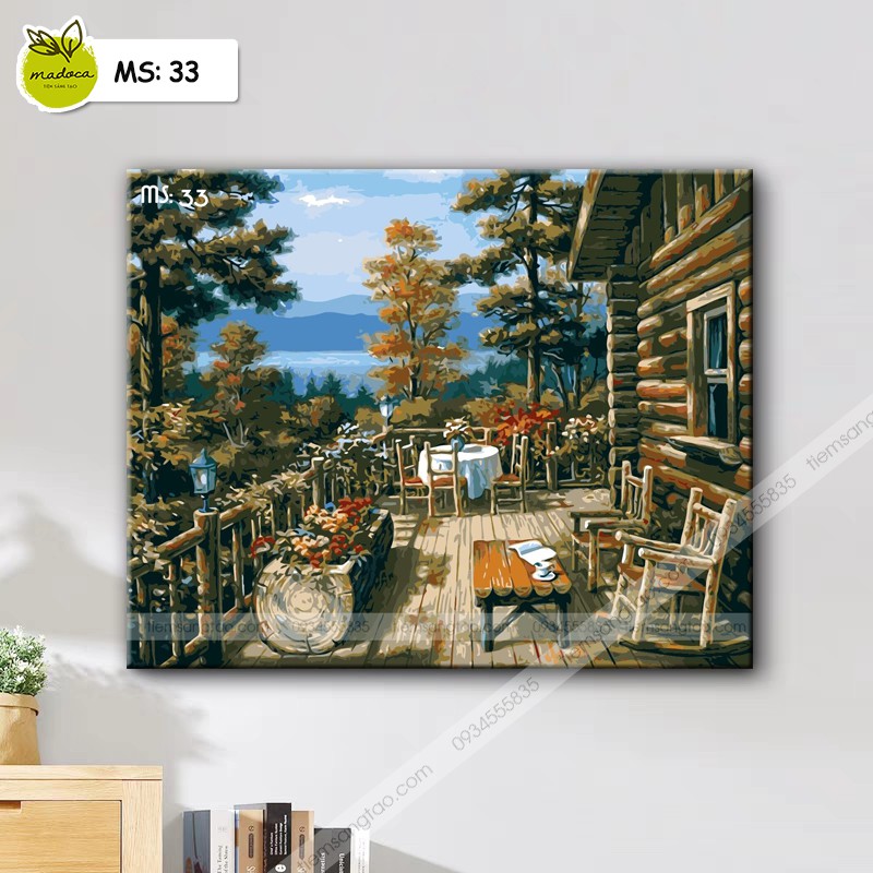 Tranh tô màu theo số Nhà gỗ T33
