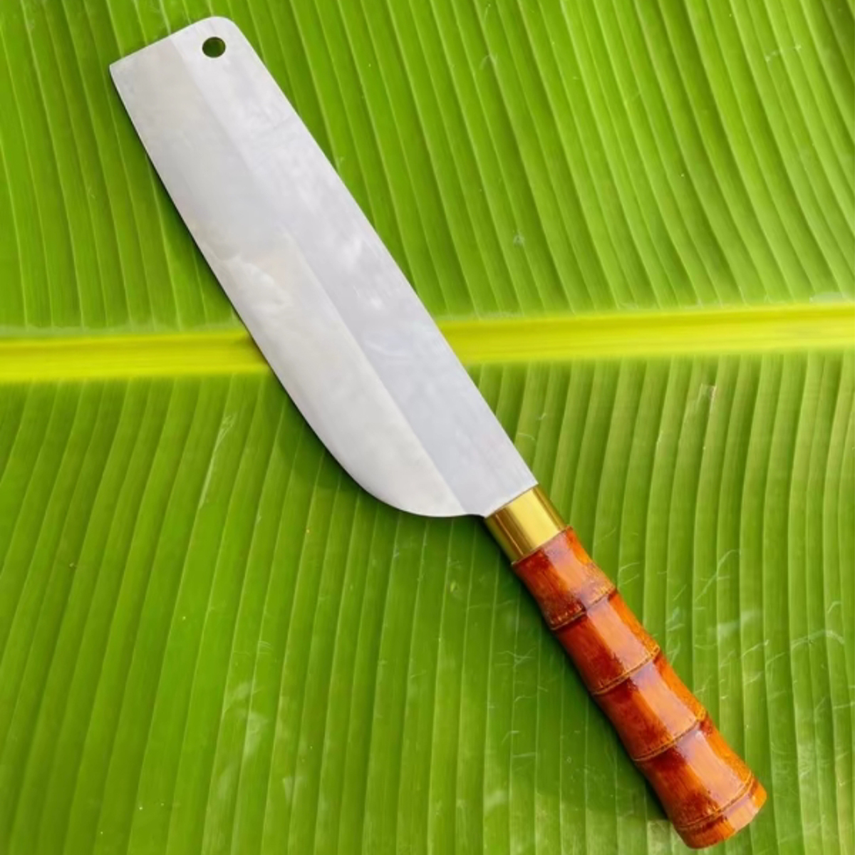 Dao thái lọc thép trắng không rỉ rèn thủ công