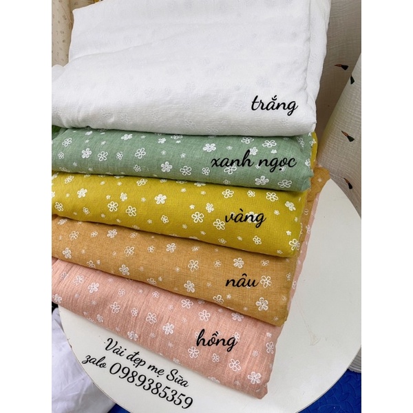 Vải boi đục lỗ hoa mai siêu mềm