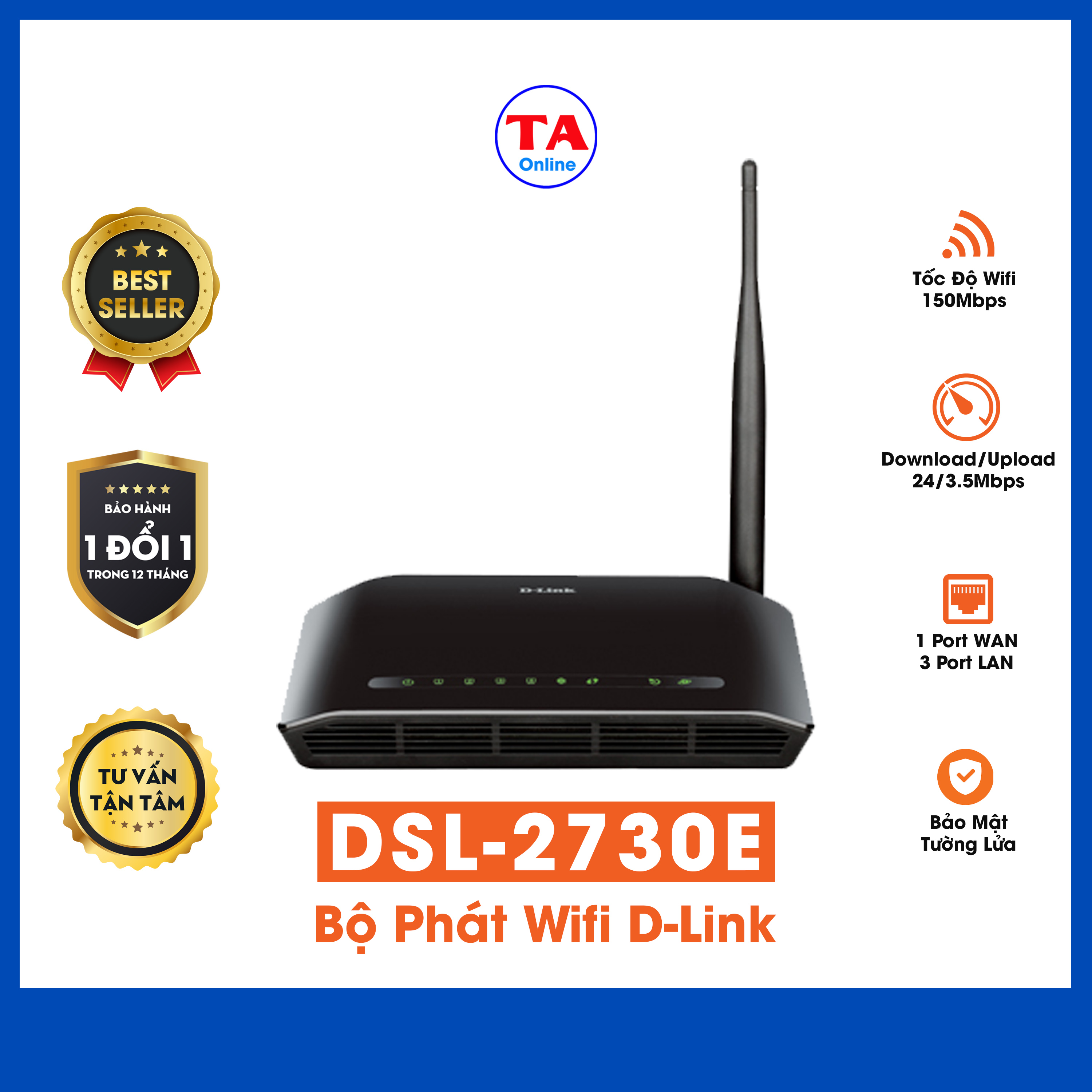 Bộ Phát Wifi D-Link DSL-2730E