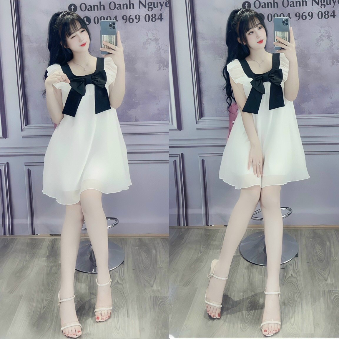 [Mẫu Mới] Đầm Nữ BABYDOLL [Có Nơ] Màu Trắng QUÁ Đáng Yêu THỊNH KENT Thích Hợp Với Mọi Phong Cách