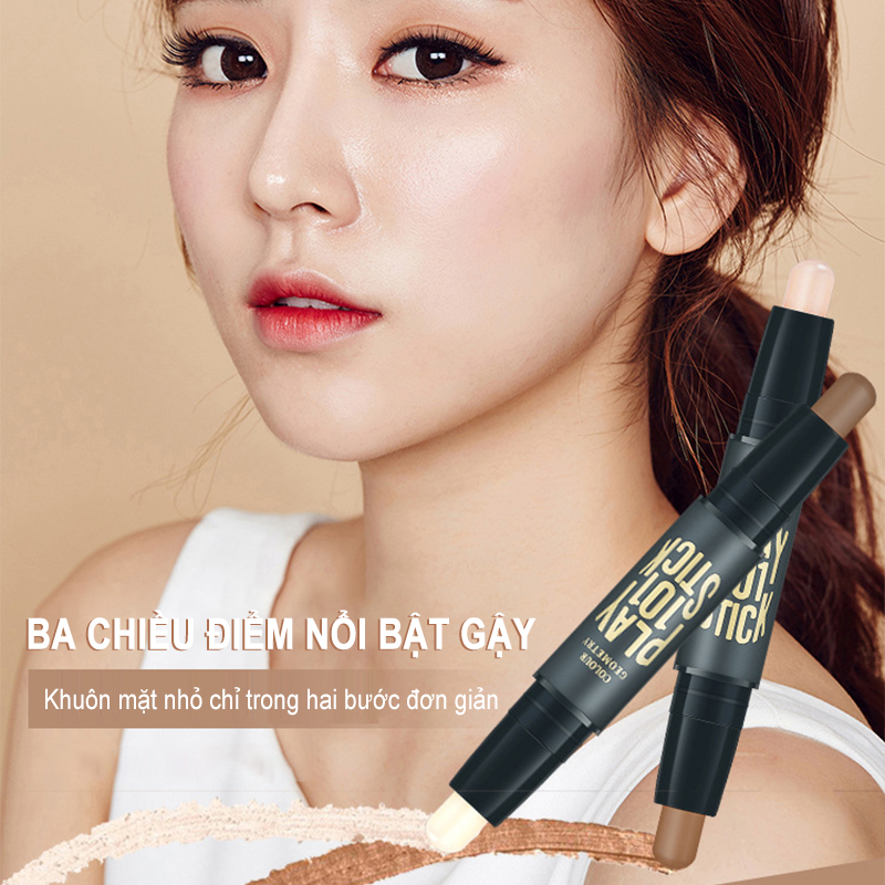 [HCM]Bút Tạo Khối Che Khuyết Điểm 2 Đầu-Bút tạo khối che khuyết điểm 2 đầu Lameila Geometry Play Stick