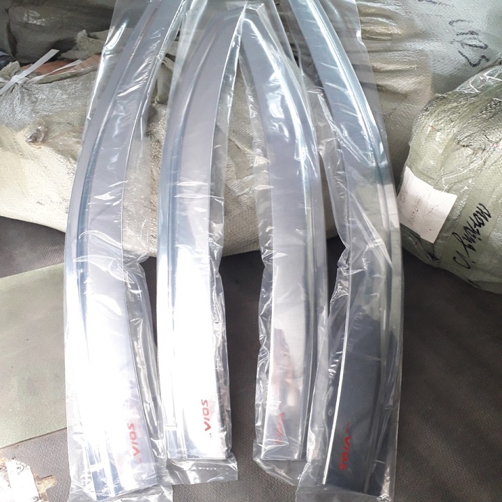 Bộ vè che mưa Mạ crom Cao cấp cho Toyota Vios Form 2018-2021