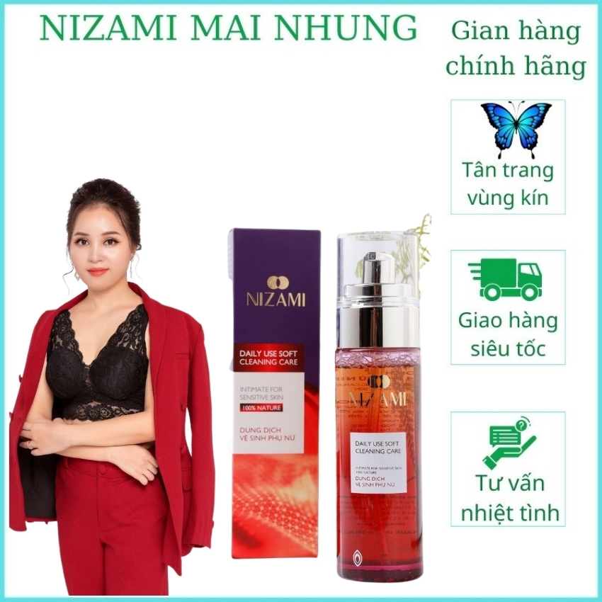 Dung dịch vệ sinh tân trang vùng kín phụ nữ,kháng khuẩn ngăn ngừa phụ khoa nizami