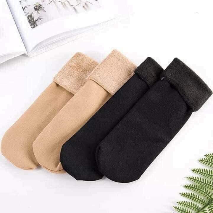 Combo 2 vớ tất lót lông cừu giữ ấm thu đông