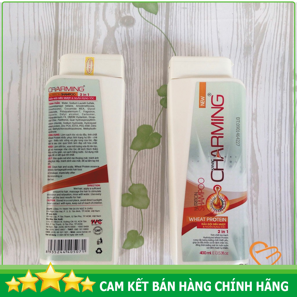 Dầu gội siêu mượt và giảm gãy rụng tóc Charming 400ml