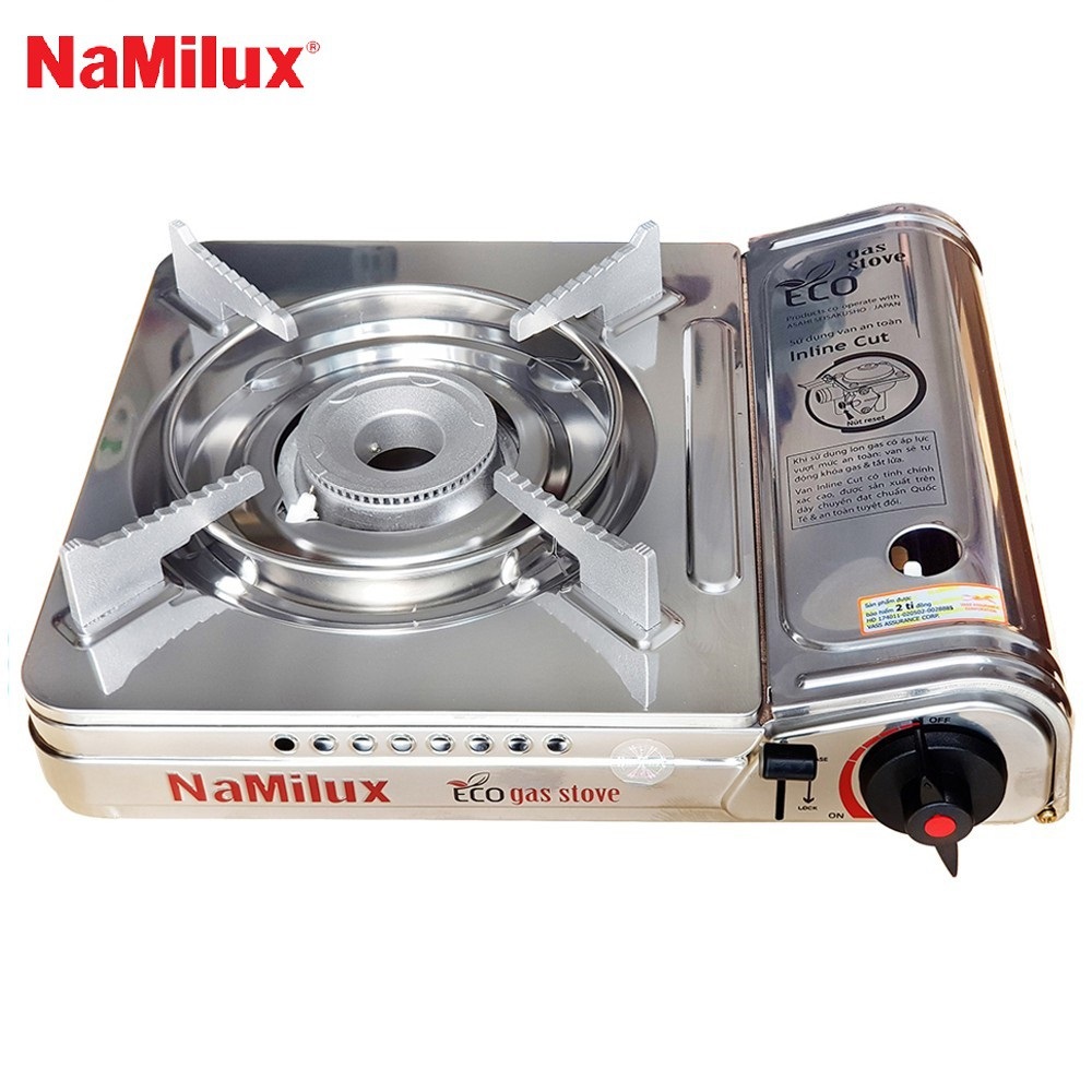 Bếp gas du lịch namilux inox 1911as - tự động ngắt gas, tiết kiệm, bền bỉ