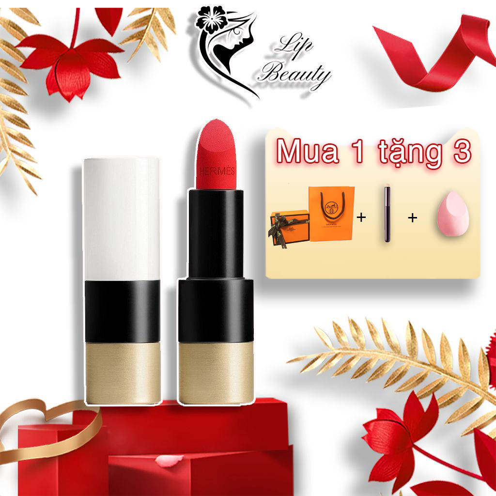 Son Hermès Rouge Matte và Satin Lipstick , Son lì son rouge hermes siêu xinh tặng kèm fullbox