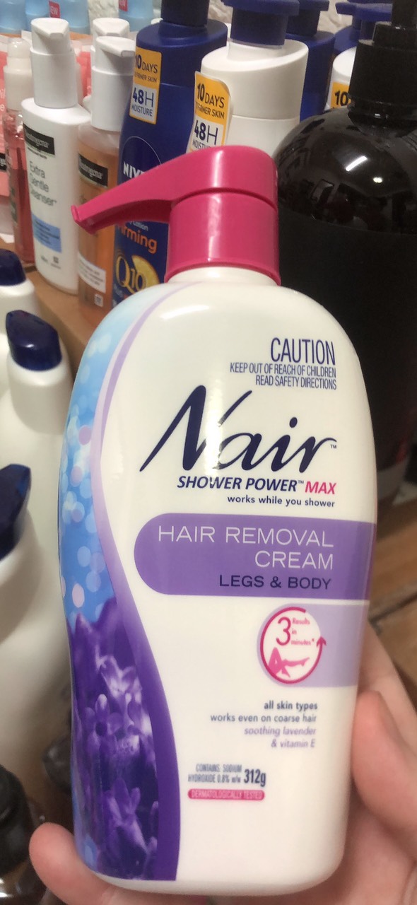 Kem tắm tẩy lông Nair 312gr Úc