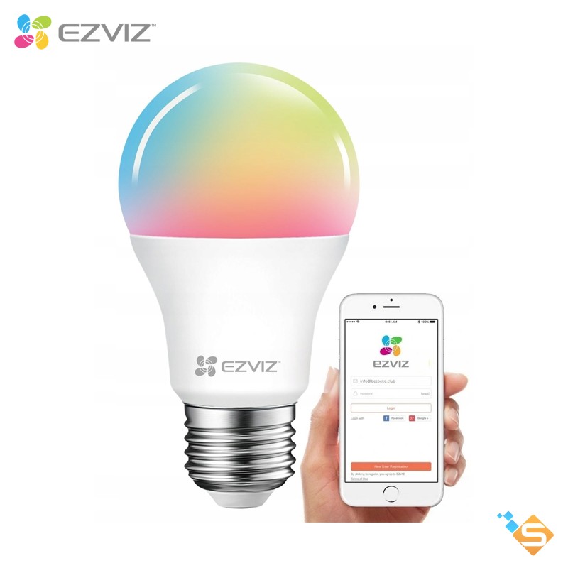 Bóng đèn led wifi thông minh ezviz lb1 16 triệu màu & trắng - điều chỉnh độ sáng, điều khiển qua app - bảo hành 1 năm