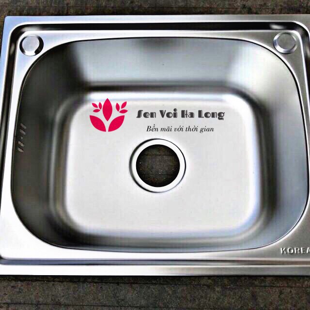 Chậu rửa bát 1 hố INOX và Xả chậu - Bảo hành 12 tháng