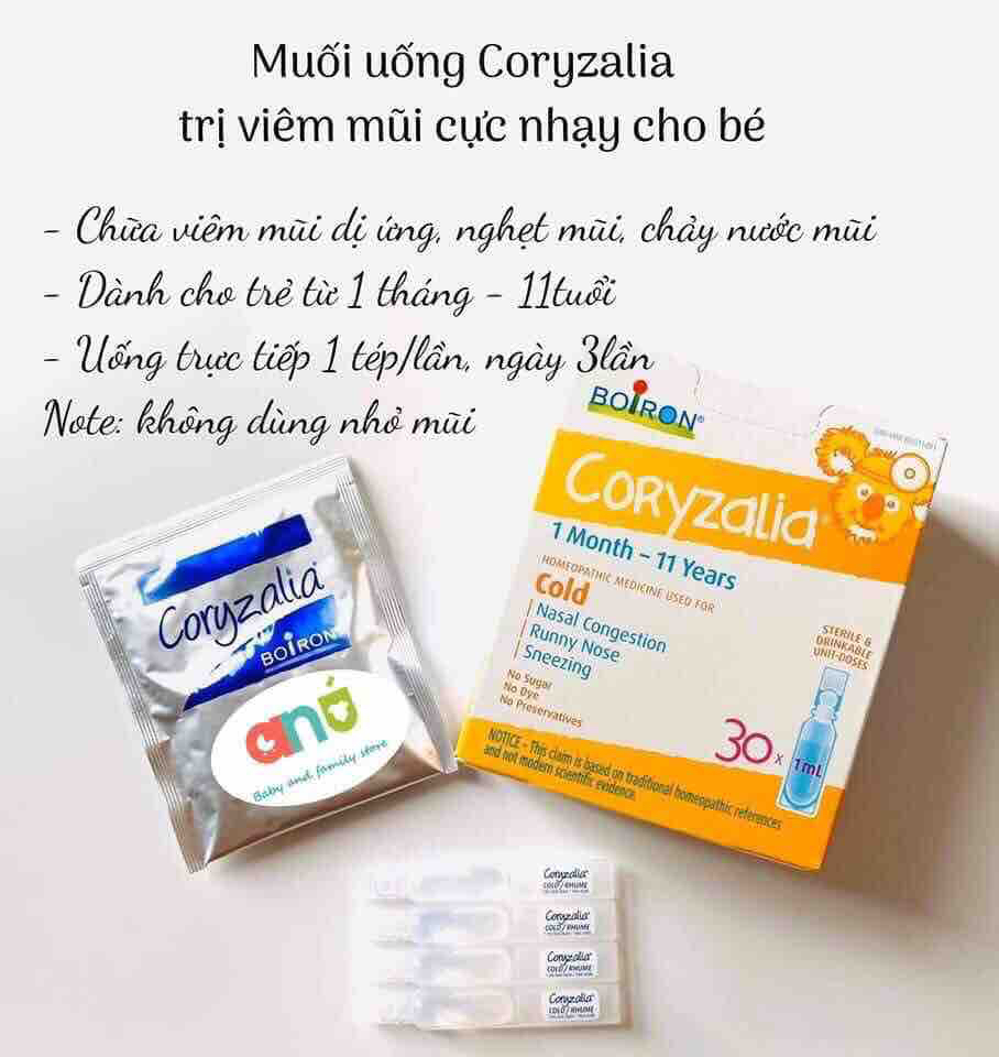 Muối uống sổ mũi vi lượng đồng căn coryzalia canada hộp 30 ống