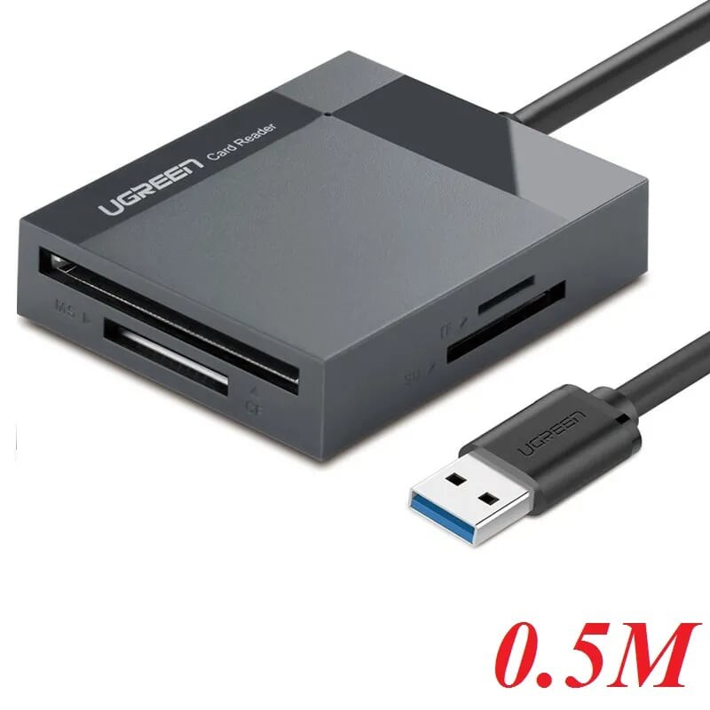 Đầu Đọc Thẻ Nhớ Đa Năng 4 In 1 Ugreen 30333 - Cf Sd Tf Ms Usb 3.0 Tốc Độ Cao