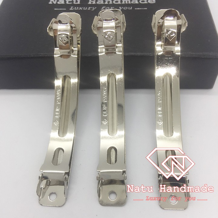 Nguyên liệu làm kẹp tóc handmade-Kẹp sườn / kẹp bấm clip paris Cao cấp - 2 mảnh- set 2c - kep 2 mảnh