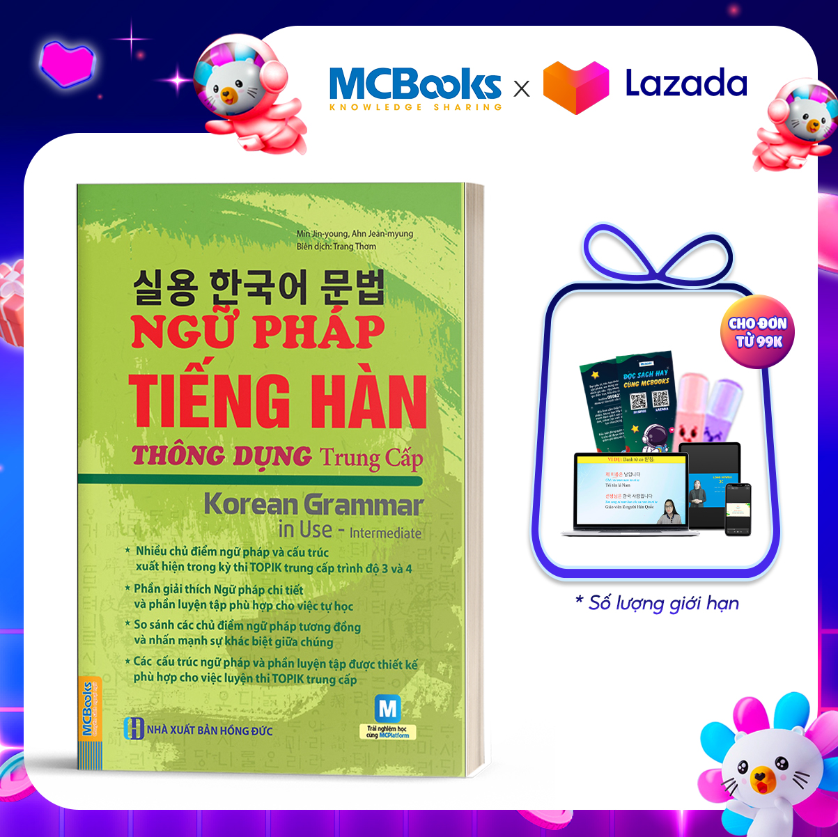 Ngữ Pháp Tiếng Hàn Thông Dụng Trình Độ Trung Cấp - Korean Grammar in use Intermediate - Học Kèm App Online