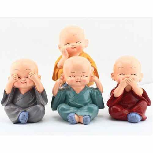 [HCM]Tượng 4 chú tiểu. bịt mắt bịt tai - Tượng 4 không