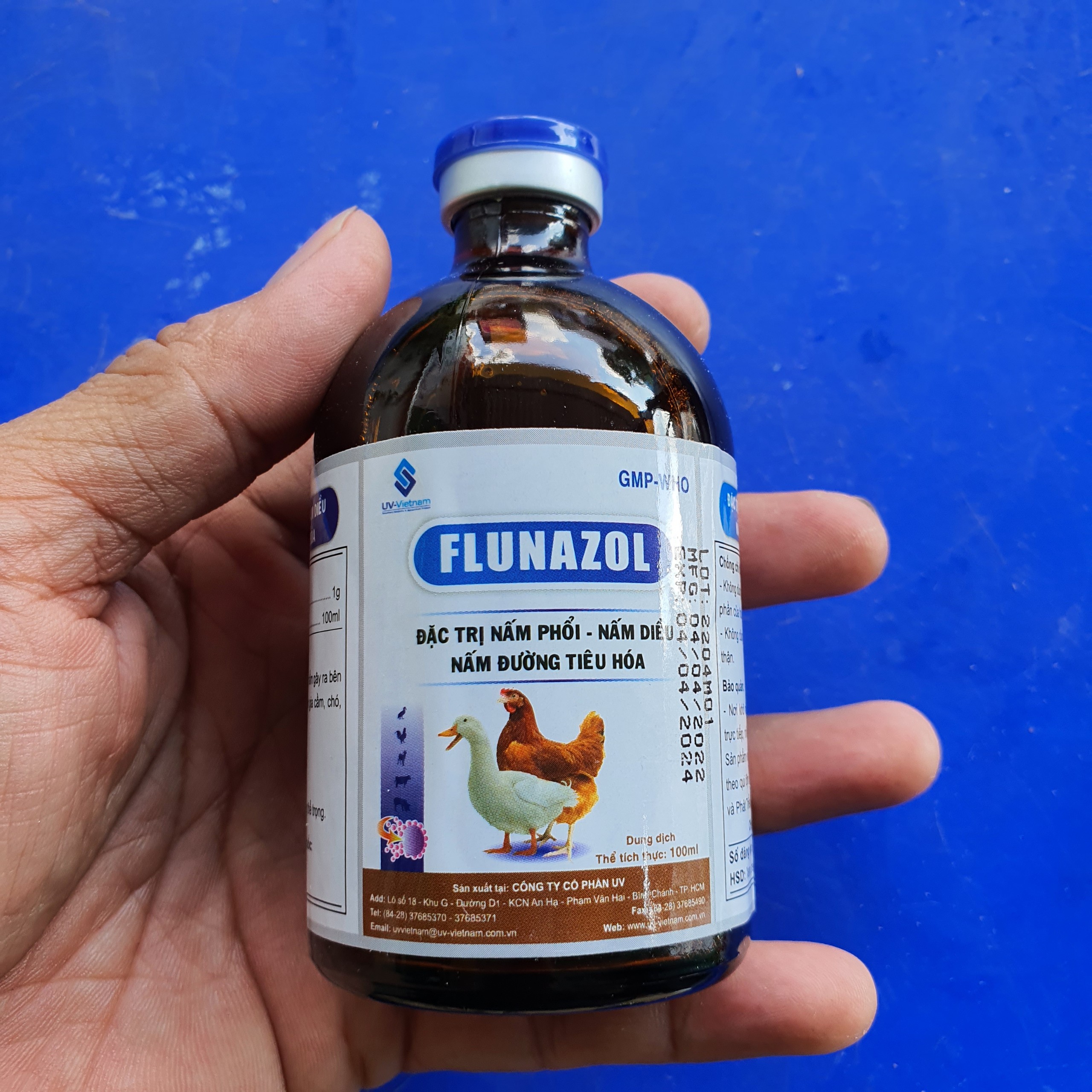 Phòng nấm phổi nấm diều nấm đường tiêu hoá Flunazol chai 100ml